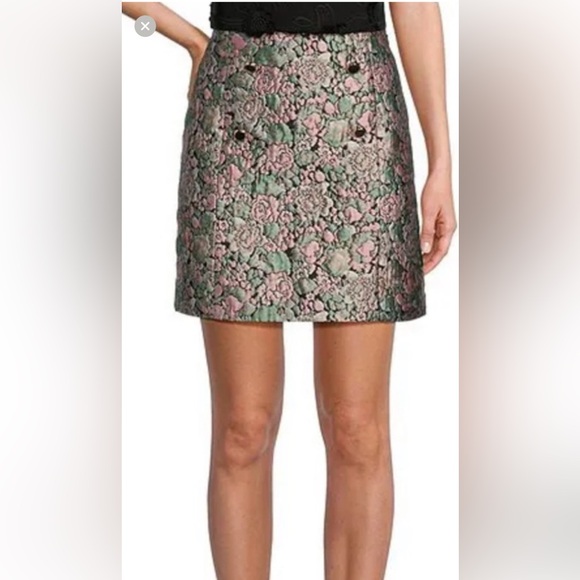 NWT Abbey Glass Jessica Brocade Short Skirt Medium - Picture 2 of 9